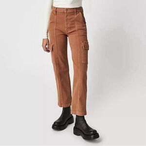 MOTHER Cargo Pants Women’s Size 31 Brown Rambler Cargo Ankle Pants Grunge Preppy